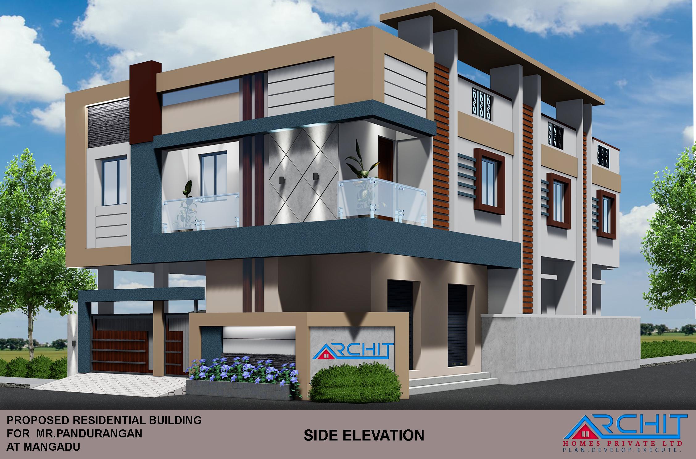 Completed residential project final view