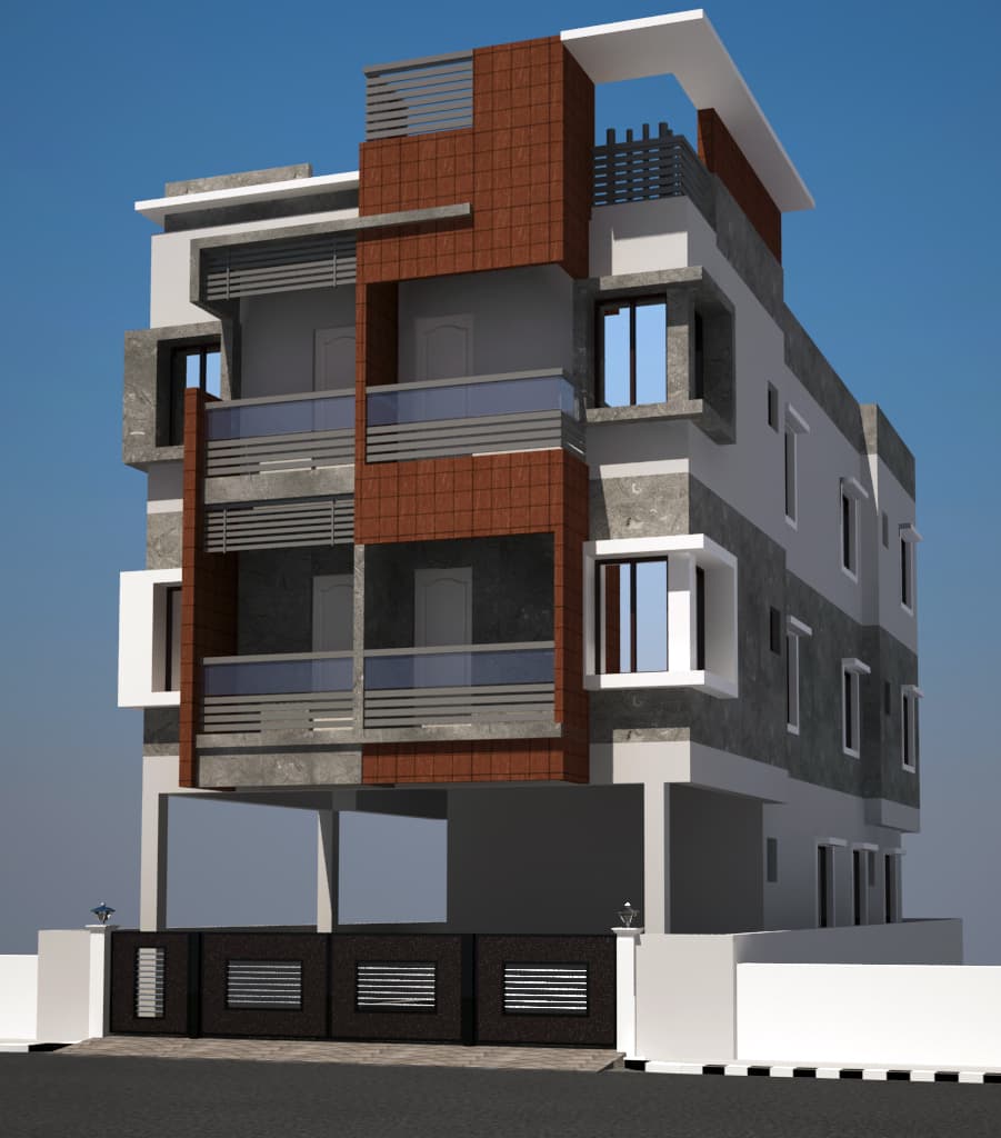 Pudhur project rendered elevation